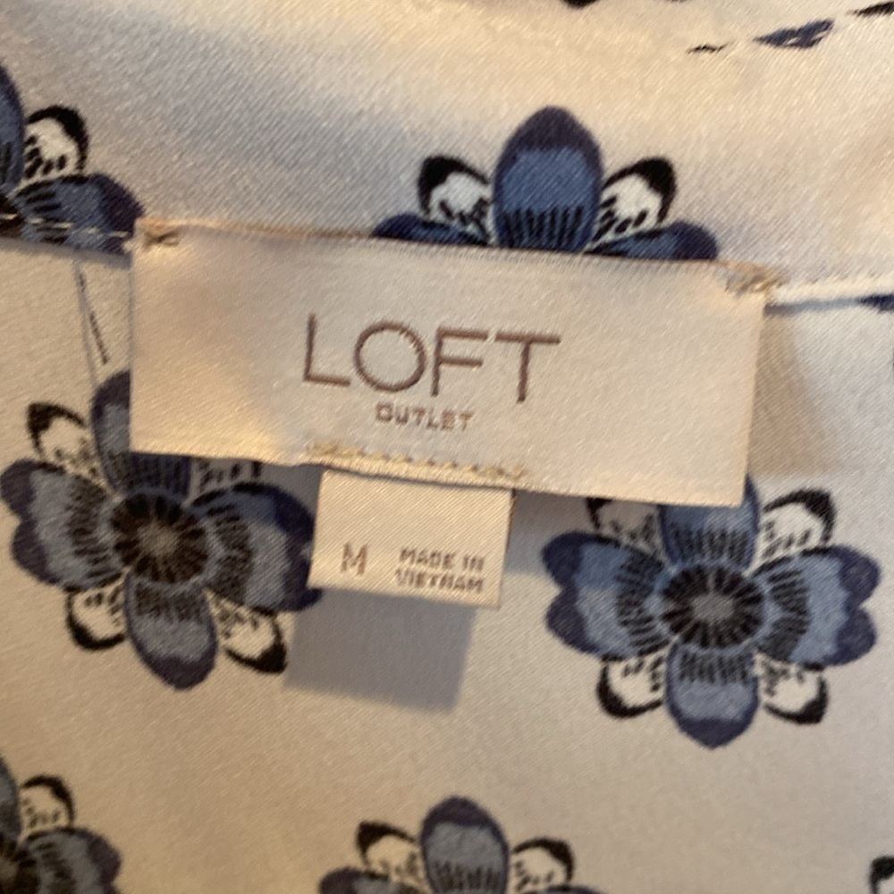 Loft Blue and White Sleeveless Dress - Picture 4 of 4